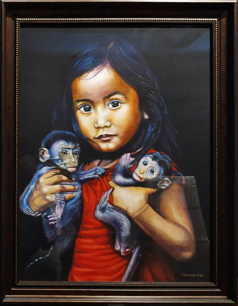 Child w/ Monkeys