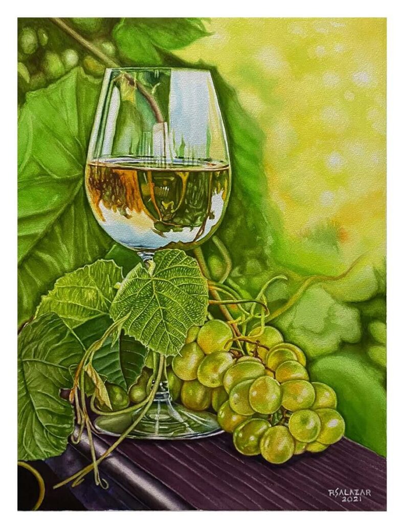 Grapes & Wine (16 x 13 inches)