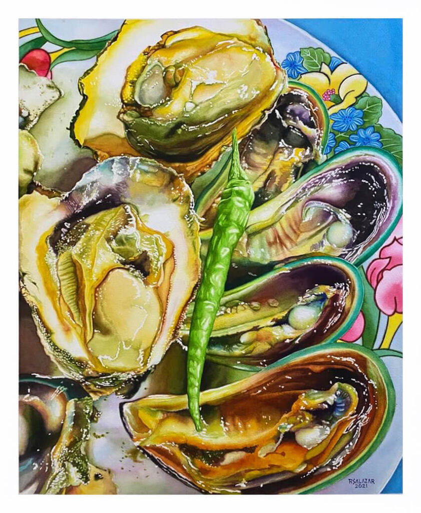 Pinasingaw na Tahong at Talaba (16 x 20 inches)