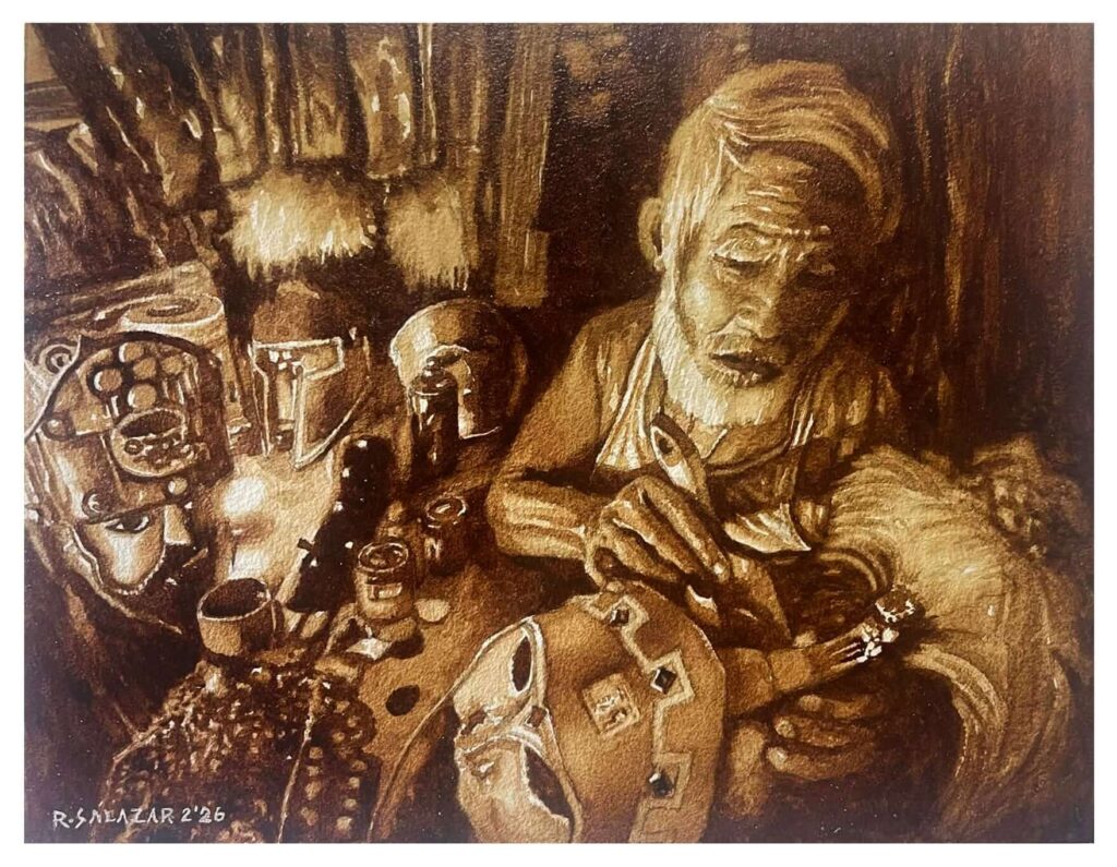 The Mask Maker (12 x 9 inches)